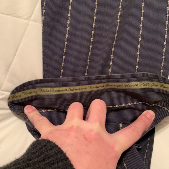 Ted Baker of London Navy w/Brown stripes including Carolina Blue Floral Deaign - Picture 5 of 10